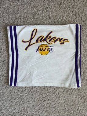 Los Angeles Lakers White & Purple Tube Crop Top